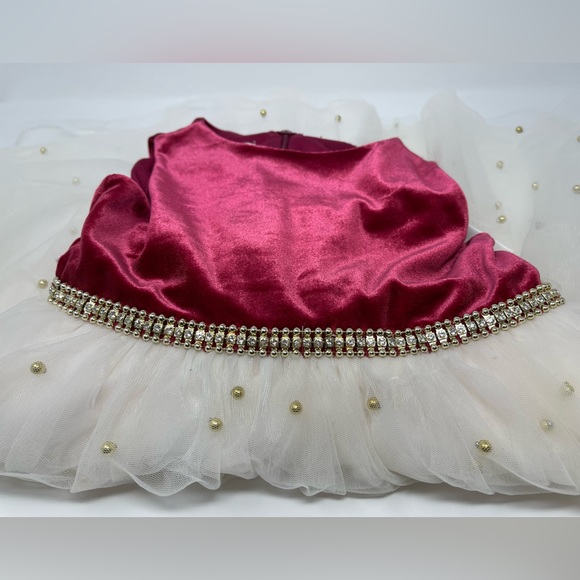 AMERICAN PRINCESS: Red Dress with Cream Skirt, Size 5 - Picture 5 of 7